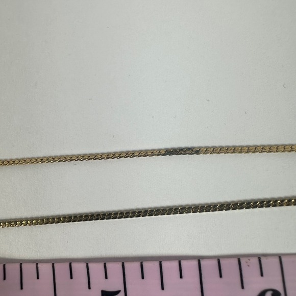 Vintage Christian Dior Necklace Gold Tone Pendant Logo Charm - Picture 11 of 11